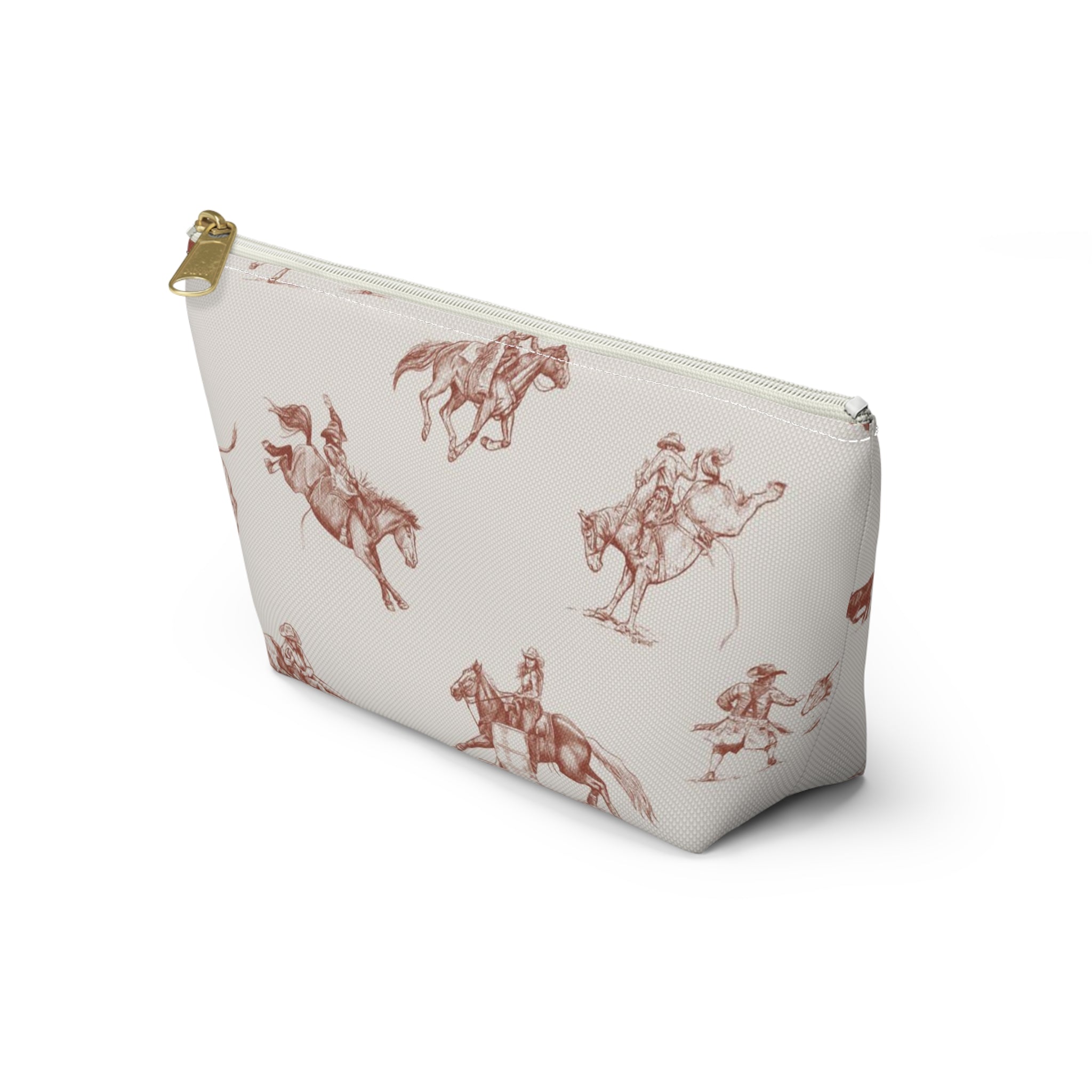 Take Me to the Rodeo Pencil Pouch in Cream