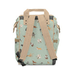 Load image into Gallery viewer, Cow Dogs Diaper Bag in Mint
