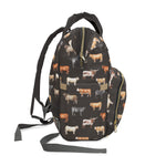 Load image into Gallery viewer, Beef Cows Diaper Bag in Black
