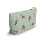 Load image into Gallery viewer, Cow Dogs Pencil Pouch in Mint
