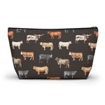 Load image into Gallery viewer, Beef Cows Pencil Pouch in Black
