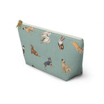 Load image into Gallery viewer, Cow Dogs Pencil Pouch in Turquoise
