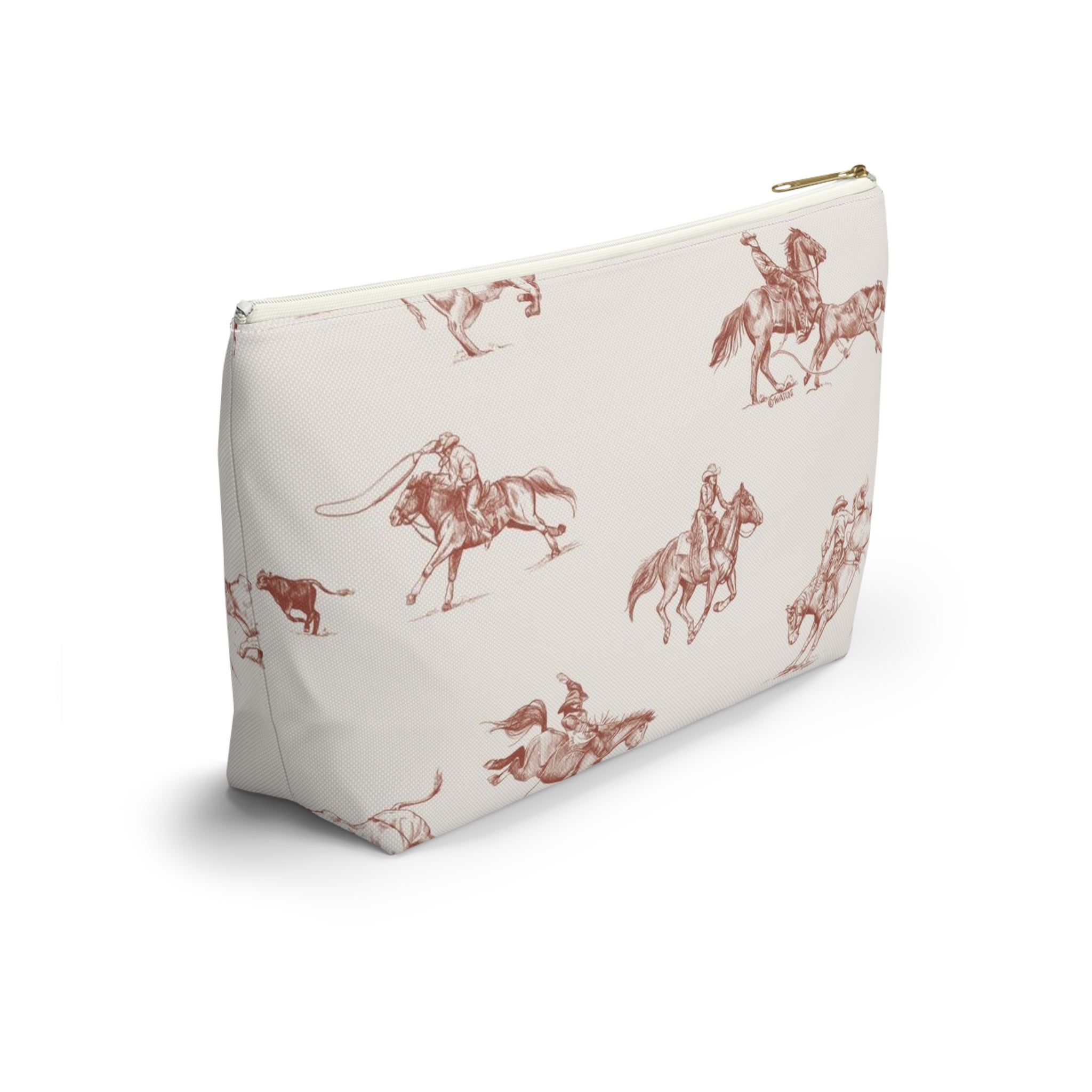 Take Me to the Rodeo Pencil Pouch in Cream