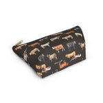 Load image into Gallery viewer, Beef Cows Pencil Pouch in Black
