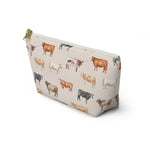Load image into Gallery viewer, Beef Cows Pencil Pouch in Cream
