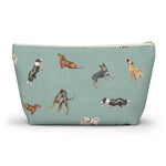 Load image into Gallery viewer, Cow Dogs Pencil Pouch in Turquoise

