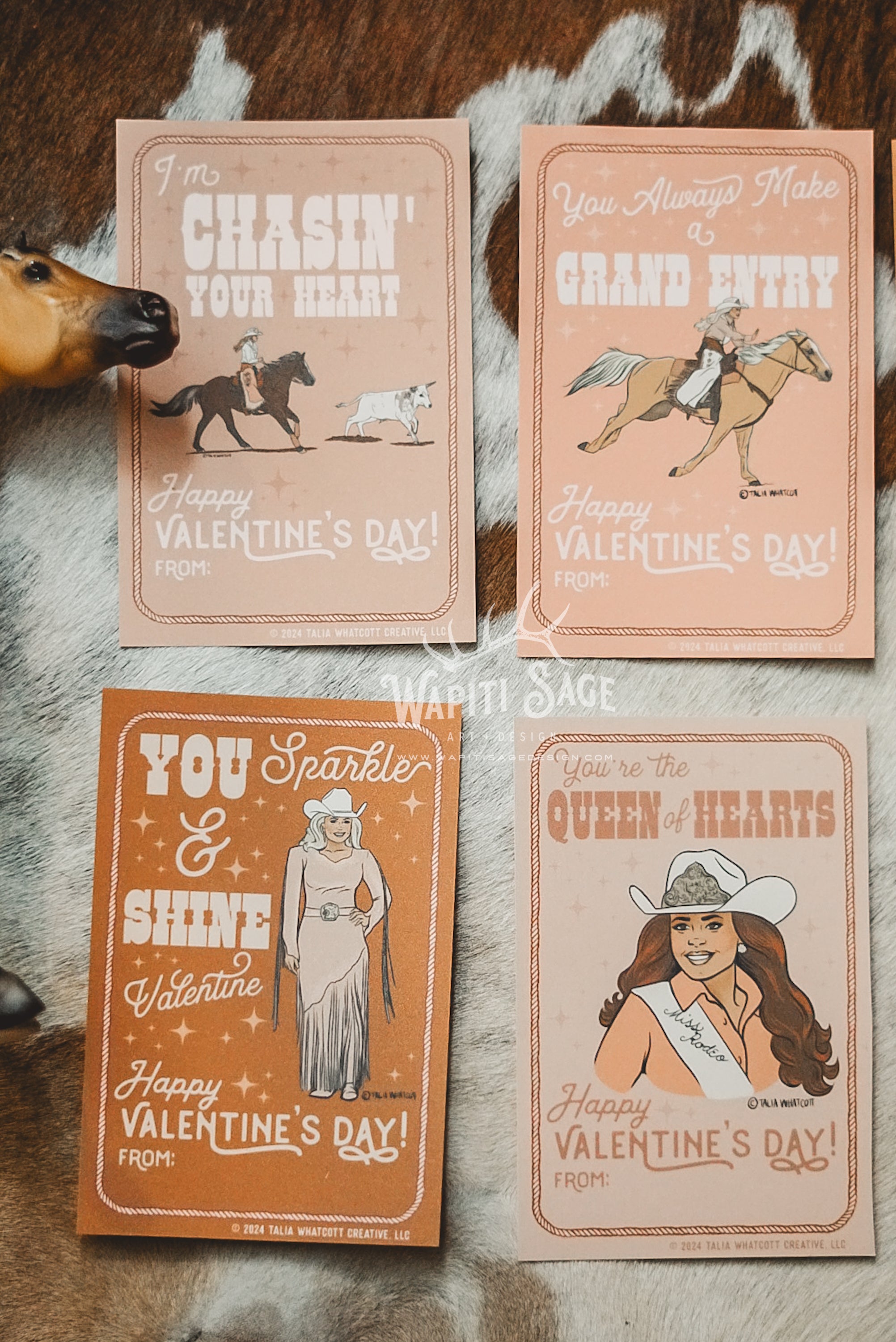 Rodeo Queen Valentine Cards Digital Printable