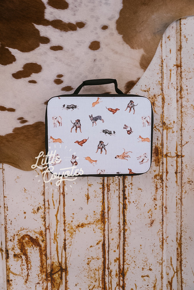 Cow Dogs Lunch Box in Cream