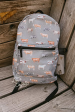 Load image into Gallery viewer, Beef Cows Backpack in Army Green
