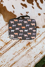 Load image into Gallery viewer, Beef Cows Lunch Box in Black
