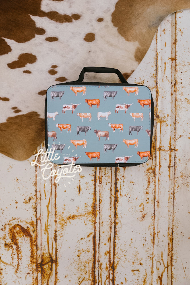 Beef Cows Lunch Box in Denim