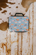 Load image into Gallery viewer, Beef Cows Lunch Box in Denim
