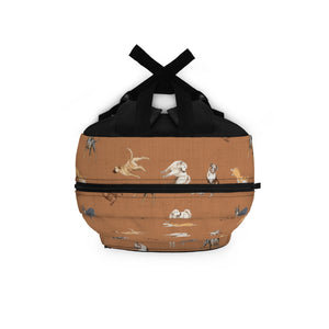 Cow Dogs Backpack in Saddle