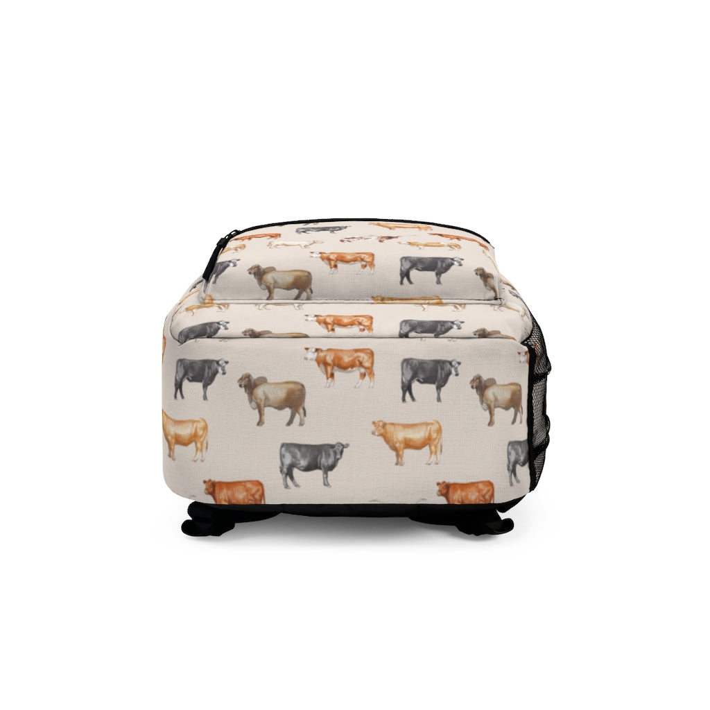 Beef Cows Backpack in Cream