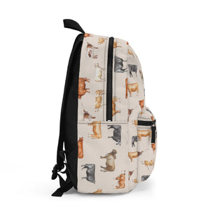 Beef Cows Backpack in Cream