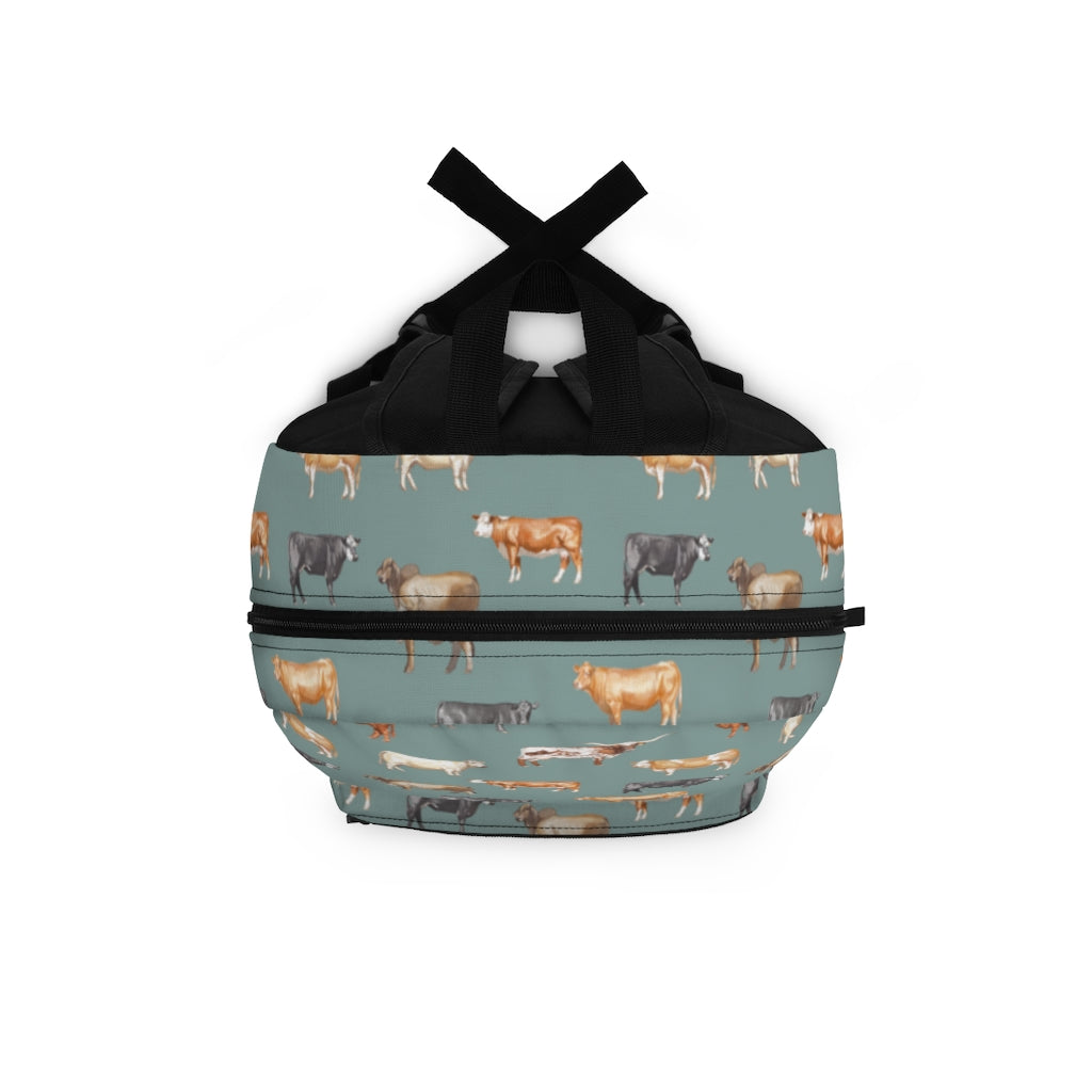 Beef Cows Backpack in Denim