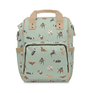Cow Dogs Diaper Bag in Mint