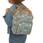 Load image into Gallery viewer, Beef Cows Diaper Bag in Denim
