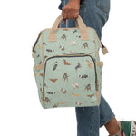 Load image into Gallery viewer, Cow Dogs Diaper Bag in Mint

