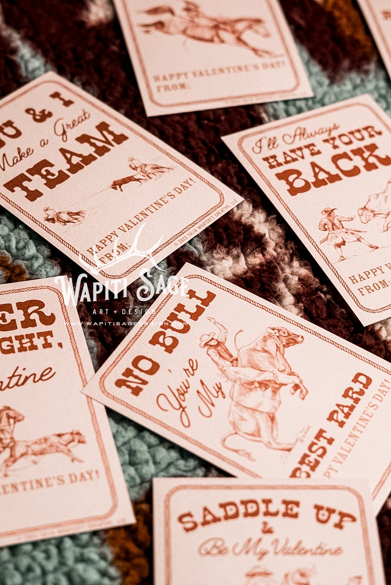 Rodeo Valentine Cards Digital Printable
