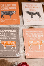 Load image into Gallery viewer, Beef Cows Valentine Cards Digital Printable
