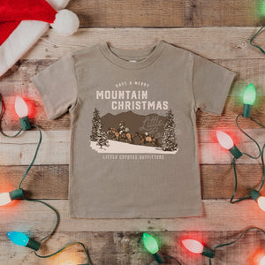 Pre-Order “Mountain Christmas” Infant Graphic Tee in Stone