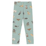 Load image into Gallery viewer, Cow Dogs Kid&#39;s Leggings in Turquoise
