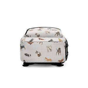 Cow Dogs Backpack in Cream