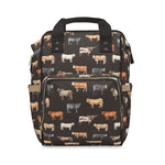 Load image into Gallery viewer, Beef Cows Diaper Bag in Black
