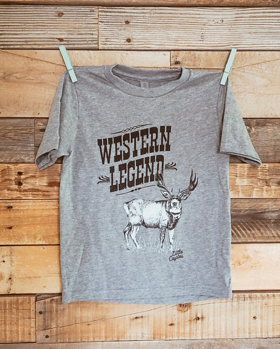 “Western Legend” Kids Graphic Tee in Heather