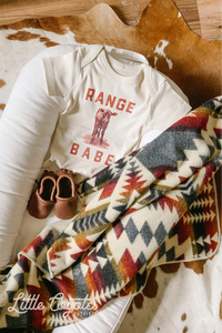 "Range Babe" Graphic Bodysuit in Cream