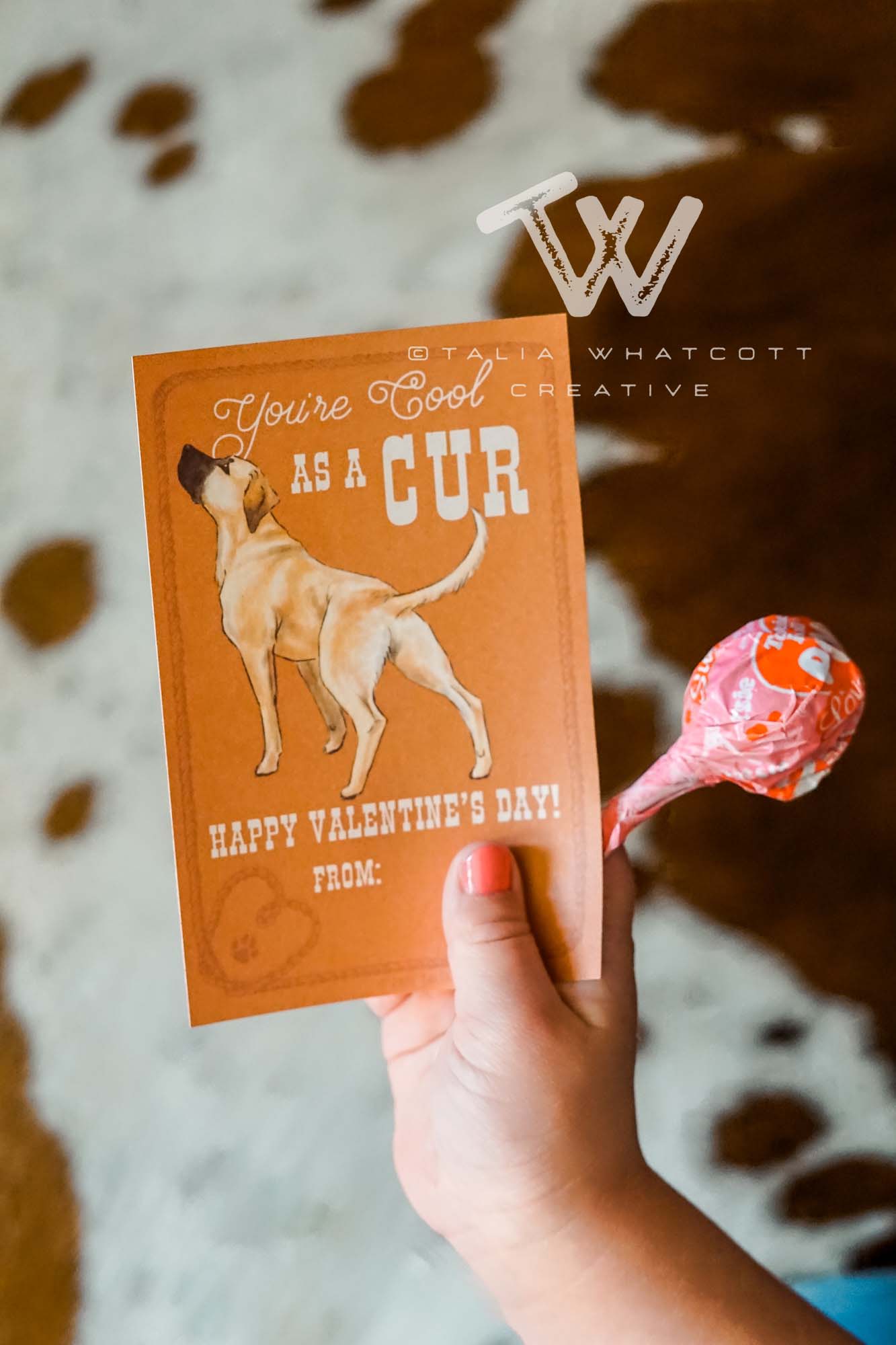 Cow Dogs Valentine Cards Digital Printable