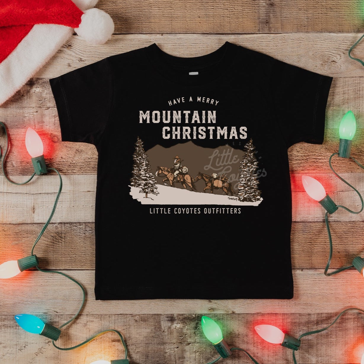 Pre-Order “Mountain Christmas” Infant Graphic Tee in Black