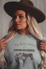 Load image into Gallery viewer, “Cowhorse” Graphic Crewneck Sweatshirt in Big Sky

