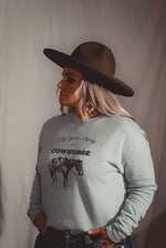 Load image into Gallery viewer, “Cowhorse” Graphic Crewneck Sweatshirt in Big Sky
